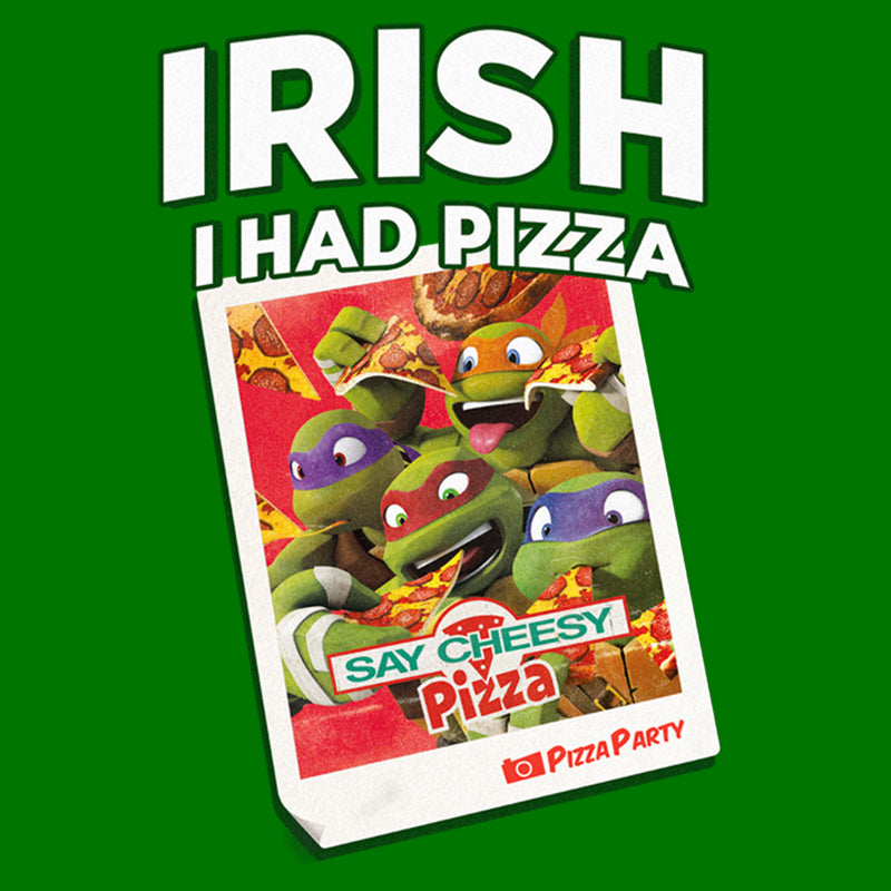 Men's Teenage Mutant Ninja Turtles Irish I Had Pizza Photo T-Shirt