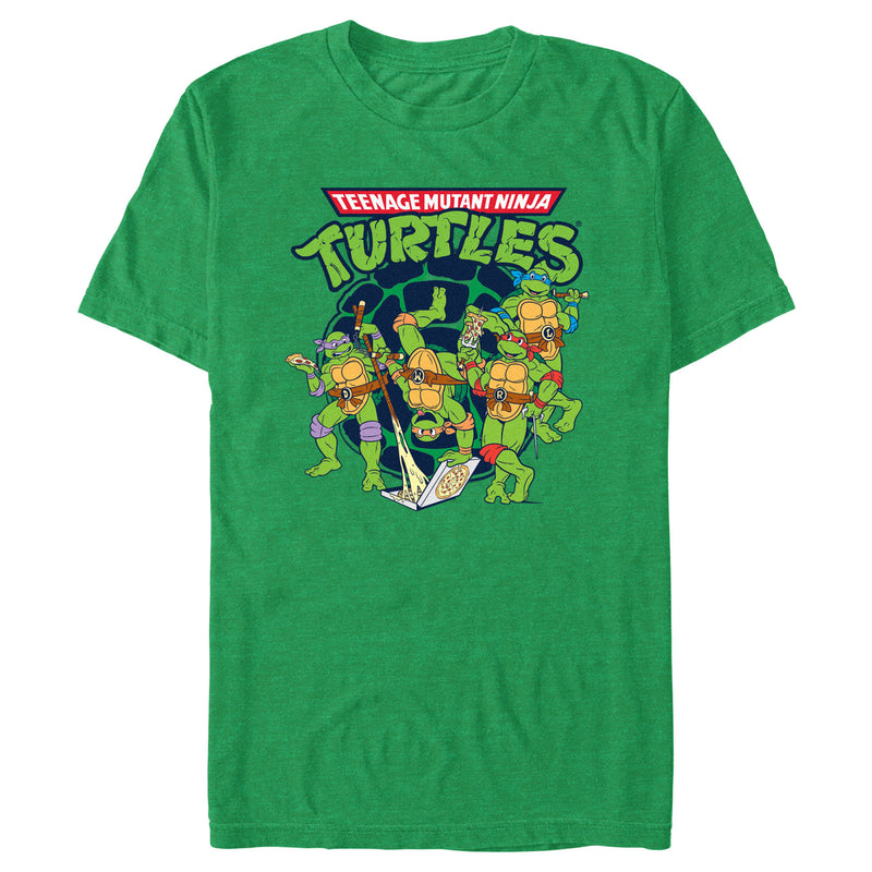 Men's Teenage Mutant Ninja Turtles Pizza Enjoyers Shell Logo T-Shirt