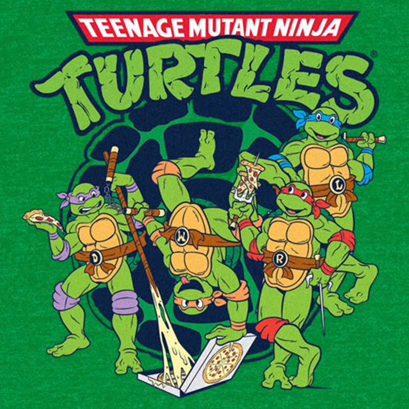Men's Teenage Mutant Ninja Turtles Pizza Enjoyers Shell Logo T-Shirt
