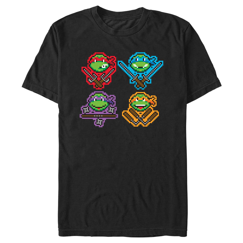 Men's Teenage Mutant Ninja Turtles Pixel Portraits T-Shirt