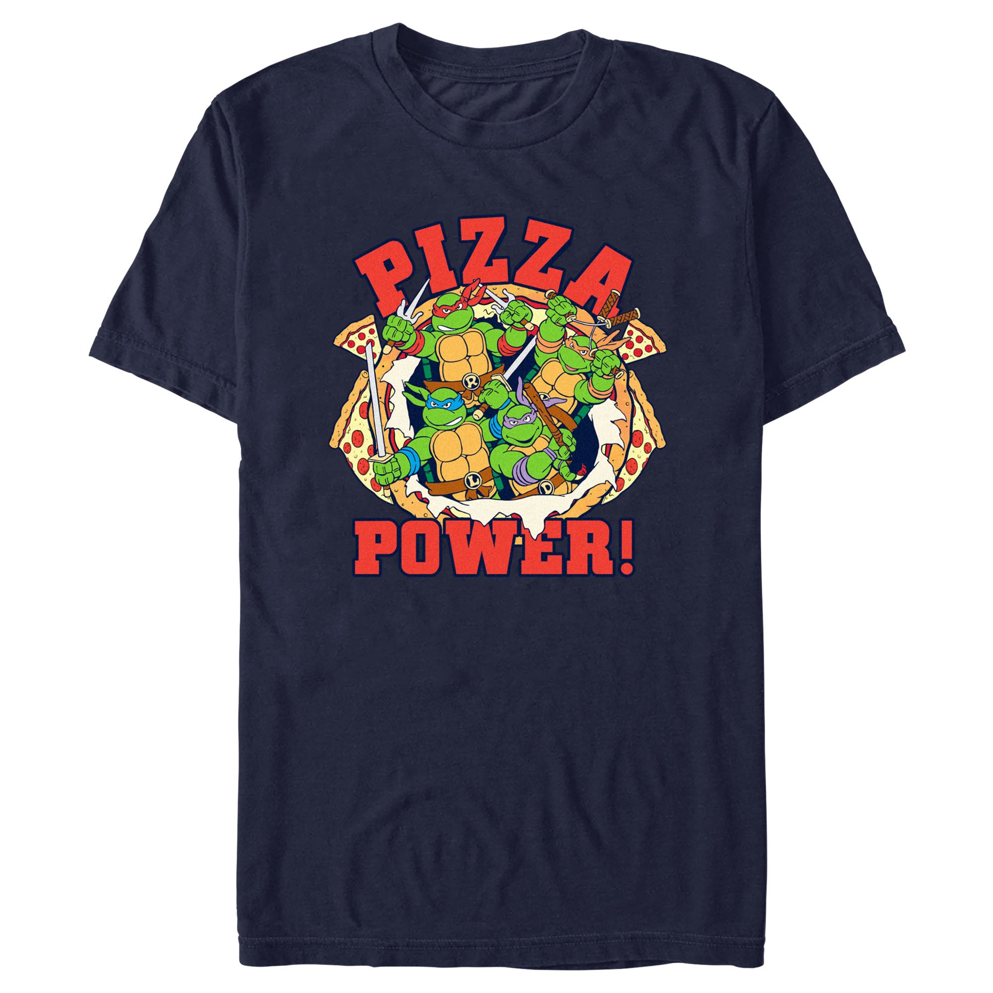 90’s Power net t-shirts Men's Teenage Mutant Ninja Turtles Pizza Power Group Shot T