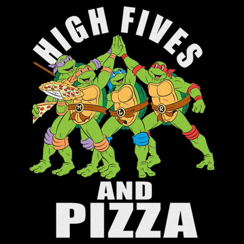 Men's Teenage Mutant Ninja Turtles High Fives and Pizza T-Shirt