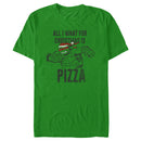 Men's Teenage Mutant Ninja Turtles Distressed Raphael All I Want for Christmas Is Pizza T-Shirt