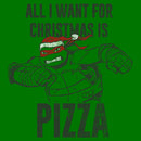 Men's Teenage Mutant Ninja Turtles Distressed Raphael All I Want for Christmas Is Pizza T-Shirt