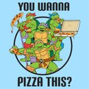 Men's Teenage Mutant Ninja Turtles You Wanna Pizza This? Group Shot T-Shirt