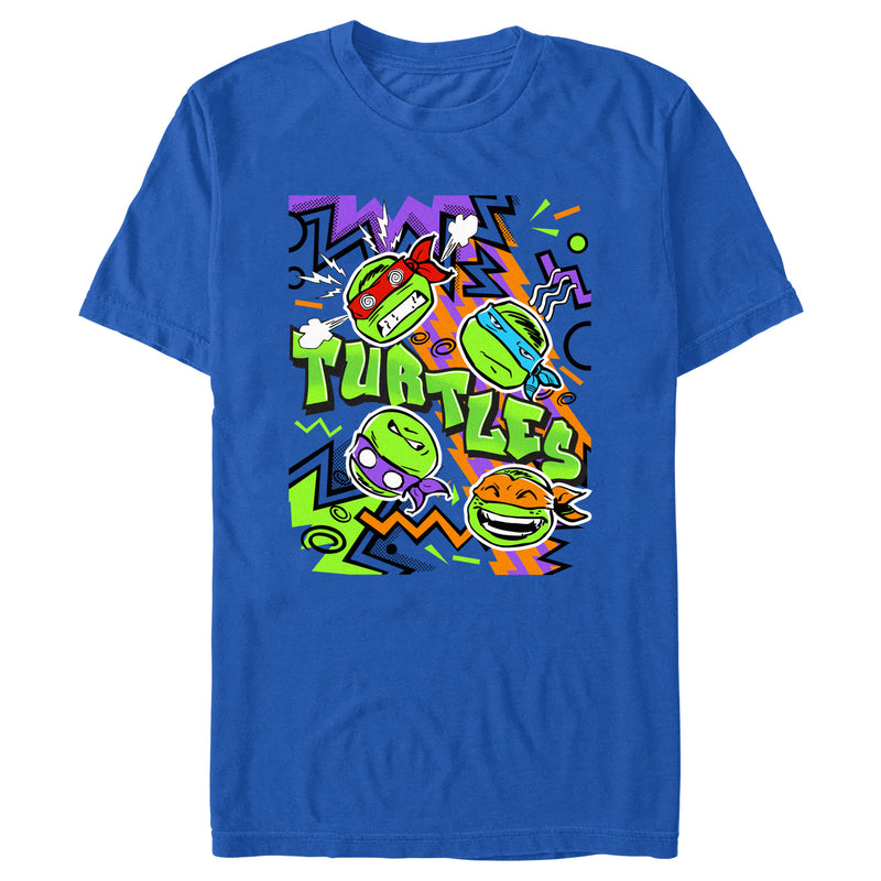 Men's Teenage Mutant Ninja Turtles Retro Funny Faces T-Shirt