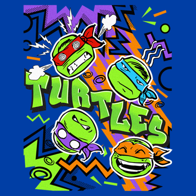 Men's Teenage Mutant Ninja Turtles Retro Funny Faces T-Shirt