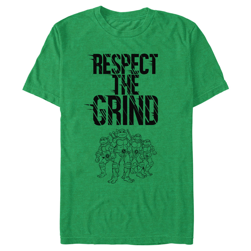 Men's Teenage Mutant Ninja Turtles Outlined Group Shot Respect the Grind T-Shirt