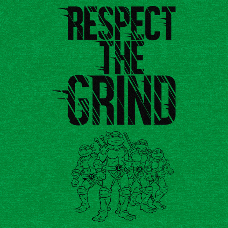 Men's Teenage Mutant Ninja Turtles Outlined Group Shot Respect the Grind T-Shirt