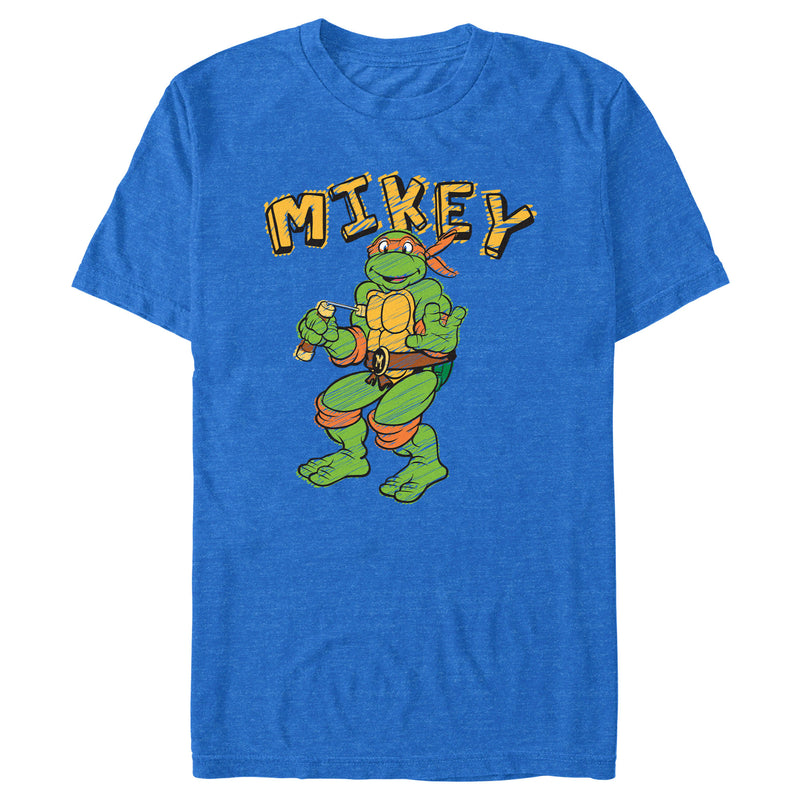 Men's Teenage Mutant Ninja Turtles Mikey Drawing T-Shirt