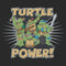 Men's Teenage Mutant Ninja Turtles Distressed Retro Turtle Power! T-Shirt