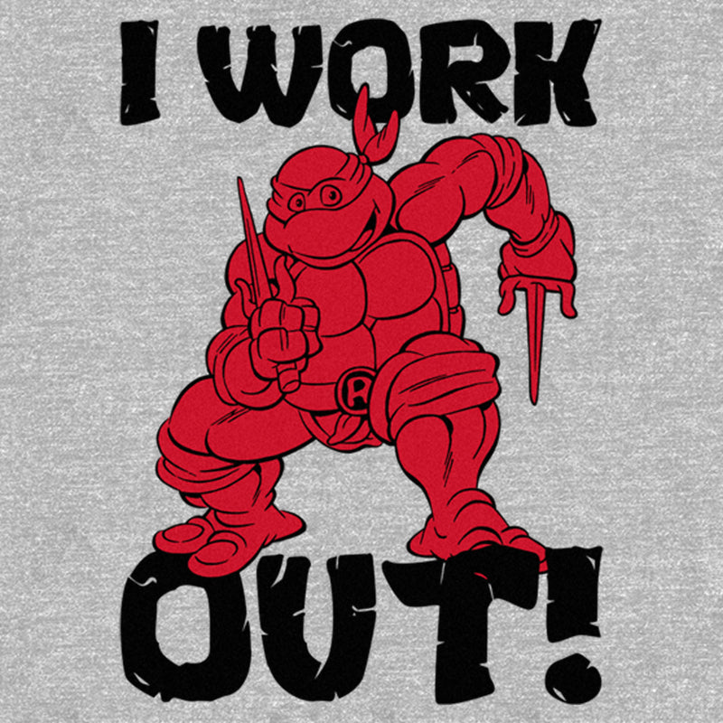 Men's Teenage Mutant Ninja Turtles Raphael I Work Out! T-Shirt