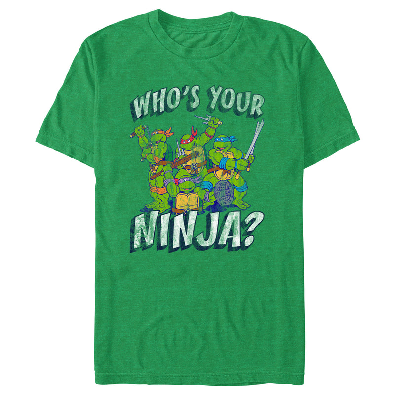 Men's Teenage Mutant Ninja Turtles Distressed Who's Your Ninja? T-Shirt