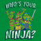 Men's Teenage Mutant Ninja Turtles Distressed Who's Your Ninja? T-Shirt