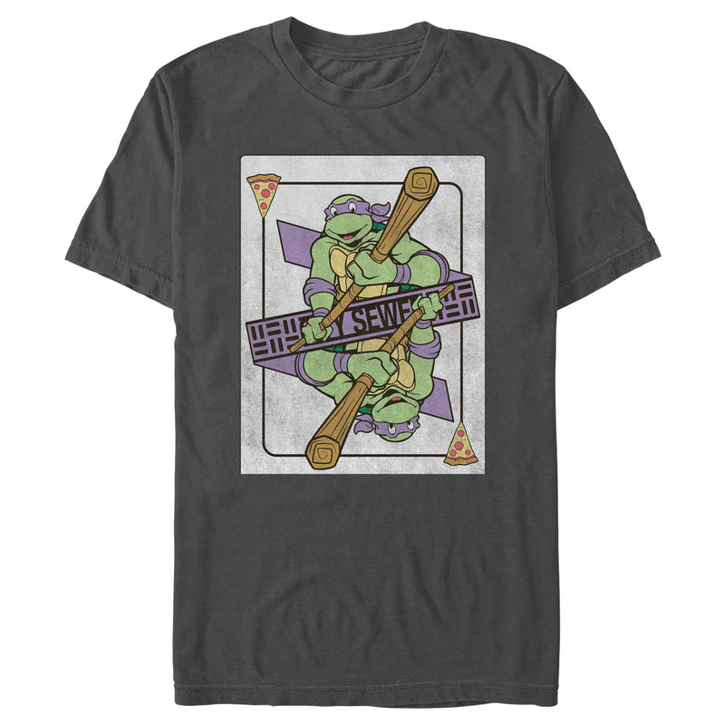 Men's Teenage Mutant Ninja Turtles City Sewer Donatello Playing Card T-Shirt