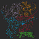 Men's Teenage Mutant Ninja Turtles Group Shot Color Outlines T-Shirt