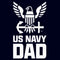 Men's United States Navy Official Eagle Logo Dad T-Shirt