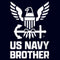 Boy's United States Navy Official Eagle Logo Brother T-Shirt