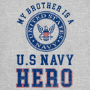 Junior's United States Navy Distressed My Brother Is a Hero T-Shirt