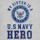 Junior's United States Navy Distressed My Sister Is a Hero T-Shirt