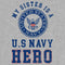 Boy's United States Navy Distressed My Sister Is a Hero T-Shirt