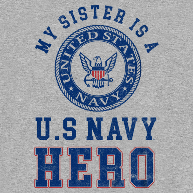 Boy's United States Navy Distressed My Sister Is a Hero T-Shirt