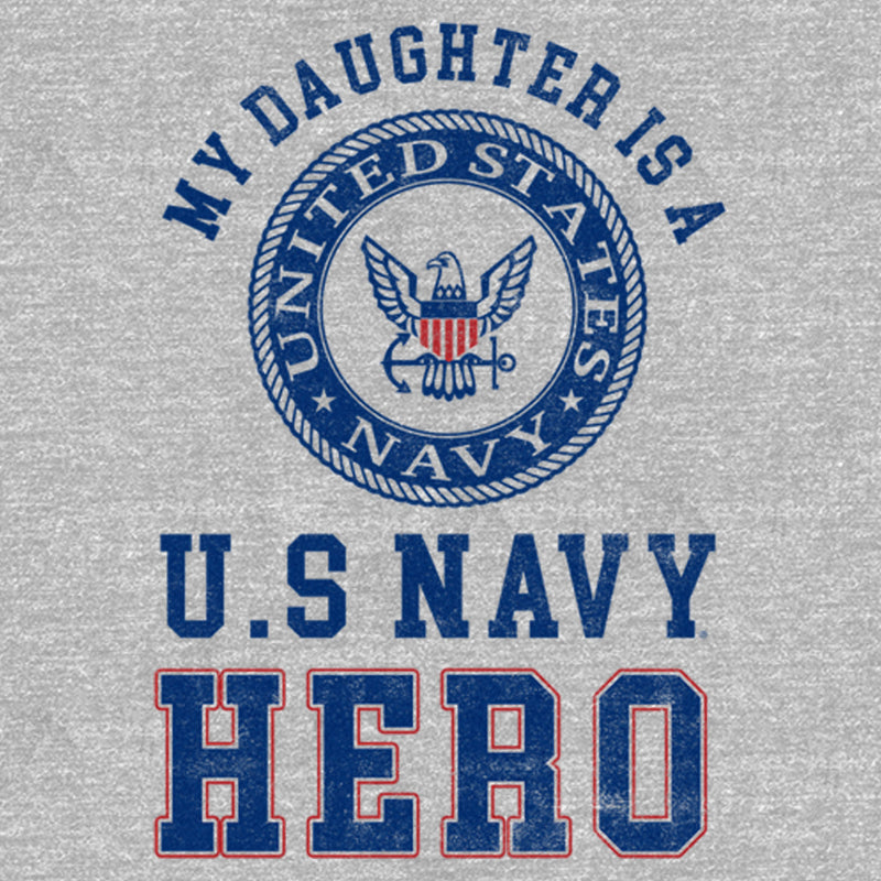 Men's United States Navy Distressed My Daughter Is a Hero T-Shirt