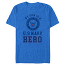 Men's United States Navy Distressed My Son Is a Hero T-Shirt