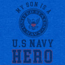 Men's United States Navy Distressed My Son Is a Hero T-Shirt