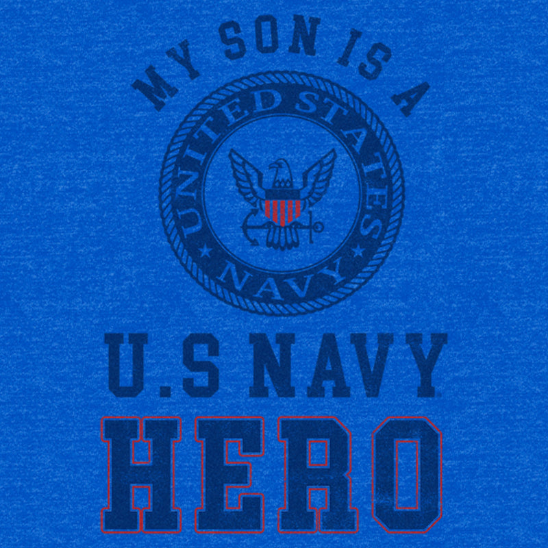 Men's United States Navy Distressed My Son Is a Hero T-Shirt