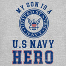 Junior's United States Navy Distressed My Son Is a Hero T-Shirt