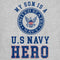 Junior's United States Navy Distressed My Son Is a Hero T-Shirt