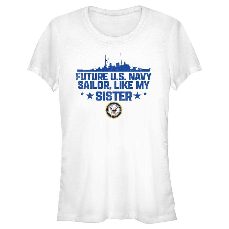 Junior's United States Navy Future Navy Sailor Like My Sister T-Shirt