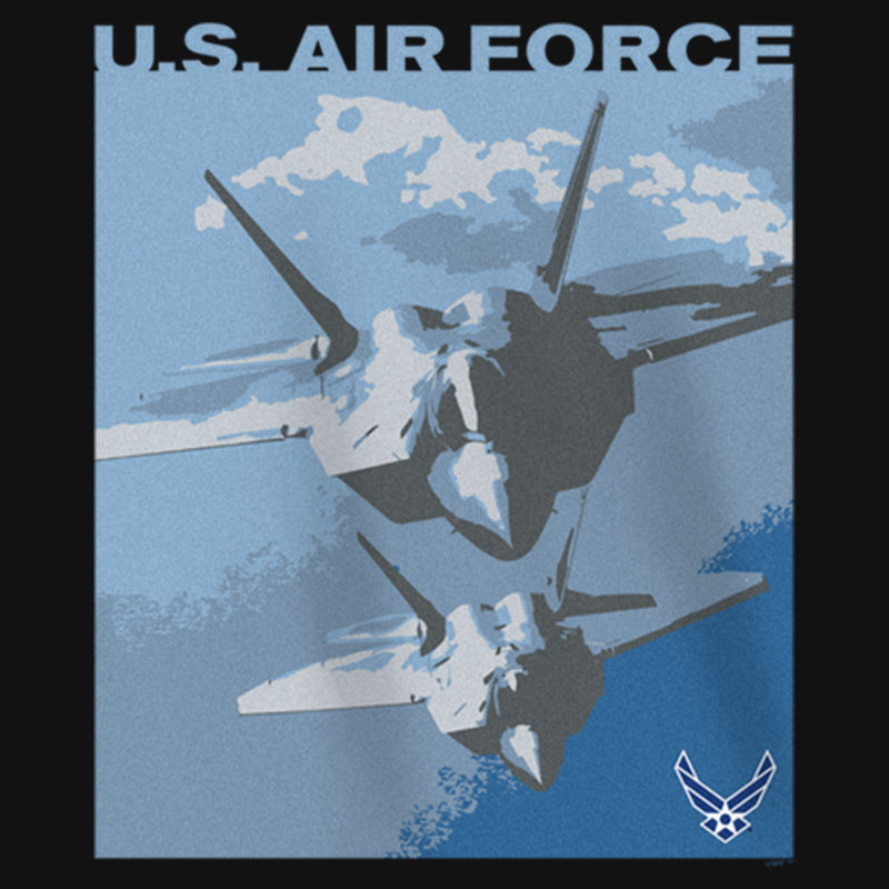 Girl's United States Air Force Aircraft Art Poster T-Shirt