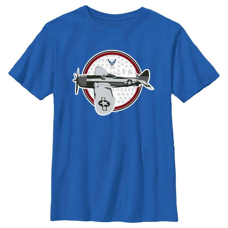 Boy's United States Air Force Plane Badge T-Shirt