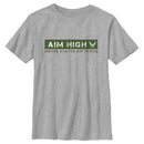 Boy's United States Air Force Aim High Green Logo T-Shirt