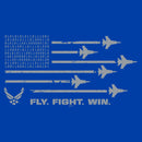 Men's United States Air Force American Flag Fly Fight Win T-Shirt