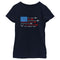 Girl's United States Air Force American Flag Fly Fight Win Motto T-Shirt