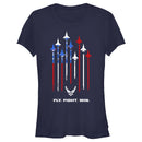 Junior's United States Air Force Fly Fight Win American Flag T-Shirt