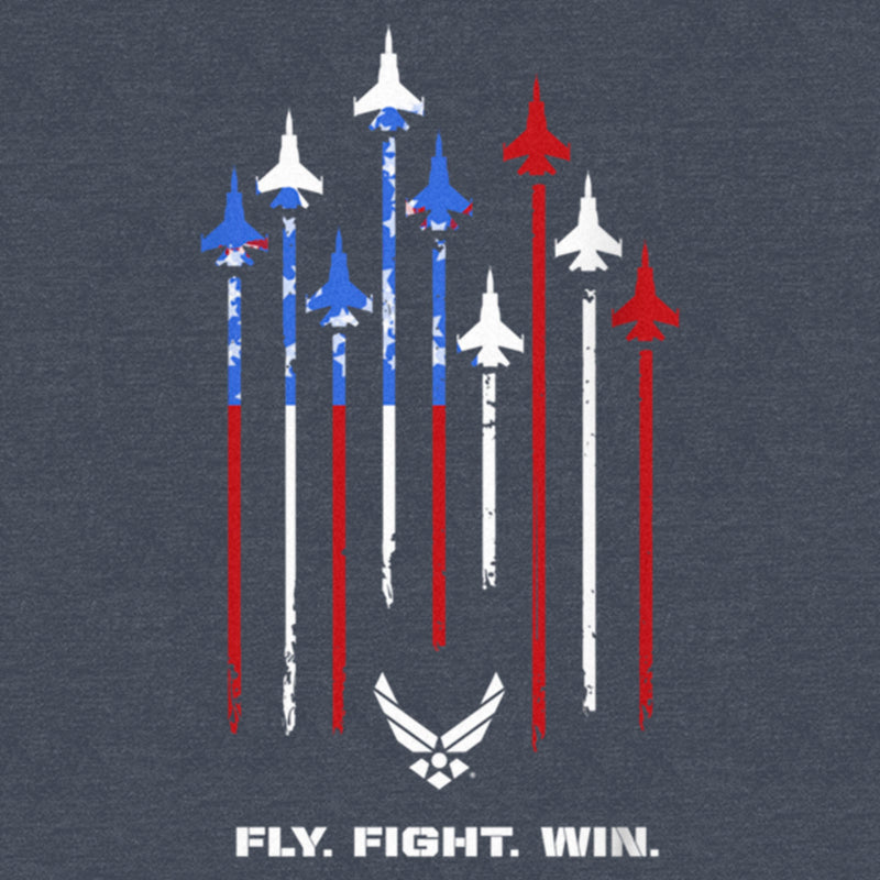 Women's United States Air Force Fly Fight Win American Flag Racerback Tank Top