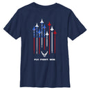 Boy's United States Air Force Fly Fight Win American Flag T-Shirt