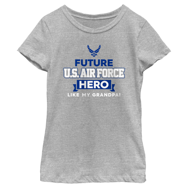 Girl's United States Air Force Future Grandpa Hero T-Shirt