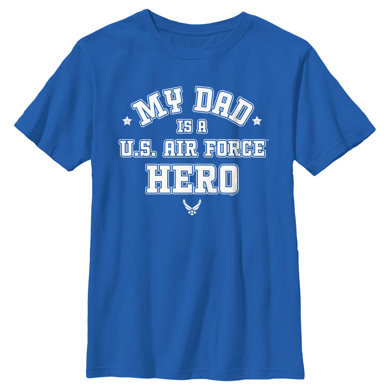 Boy's United States Air Force My Dad Is a Hero T-Shirt