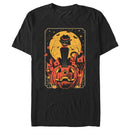 Men's Lost Gods Halloween Retro Cat Scene T-Shirt