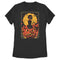 Women's Lost Gods Halloween Retro Cat Scene T-Shirt