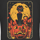 Junior's Lost Gods Halloween Retro Cat Scene T-Shirt