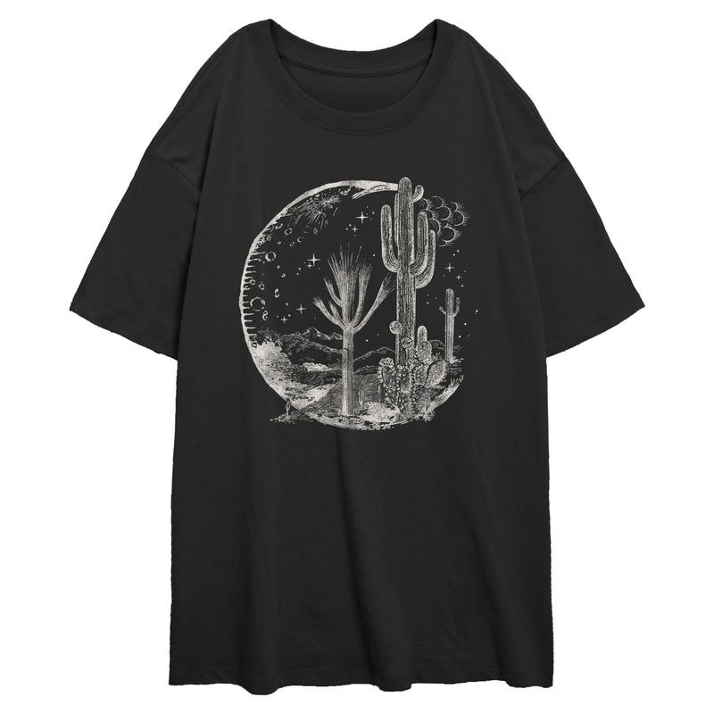 Junior's Lost Gods Desert Moon Sketch Scene T-Shirt