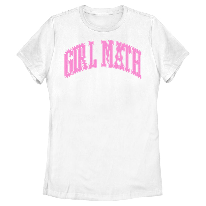 Women's Lost Gods Girl Math Pink Collegiate T-Shirt