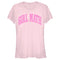 Junior's Lost Gods Girl Math Pink Collegiate T-Shirt