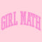 Junior's Lost Gods Girl Math Pink Collegiate T-Shirt